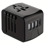 Adapteris universalus kelionių su USB ir Type-C, Juoda