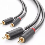 Ugreen AV104 laidas 2RCA į 2RCA, 1.5 m, juodas