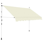 Rankiniu būdu i&scaron;traukiama markizė vidaXL, kreminė, 250cm