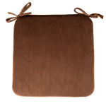 Pagalvė kėdei Home4You Velvet 39x39x2,5 cm, ruda