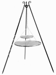Trikojis su 2 Grotelėmis Nerudijančio plieno CookKing, 200cm x 40cm + 70cm