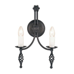 Sieninis &scaron;viestuvas Elstead Lighting Belfry BY2-BLACK