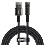 BASEUS USB-C laidas telefonams, 100W, ne&scaron;iojamam kompiuteriui, 2M greitas įkrovimas