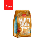 Daugiagrūdis užkandis OHO, su karamelės skonio įdaru, 150g x 8 vnt. pakuotė