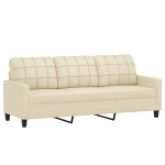 Trivietė sofa vidaXL, 180cm, smėlio spalvos