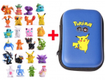 Mini figūrėlių rinkinys su dėklu Pokemon, mėlynas