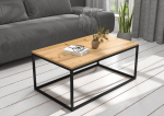 Kavos staliukas ADRK Furniture Narisa 100x60 cm, rudas/juodas