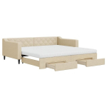 Sofa-lova vidaXL, 100x200 cm, smėlio spalvos