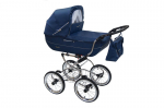 Retro stiliaus vežimėlis su automobiline kedute Renee Baby Fashion, Dark blue