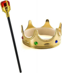 Rinkinys karūna tiara ir burtų lazdelė