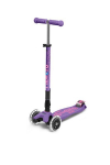 Triratis paspirtukas Micro Maxi Deluxe Foldable LED, violetinis