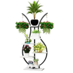 Gėlių lentyna Forrestdecor Sylvan, juoda/balta