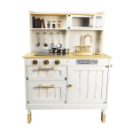 Medinė vaiki&scaron;ka virtuvėlė Adelė 4IQ, balta