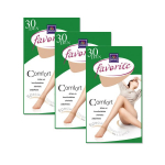 Pėdkelnės moterims Favorite 41140, smėlio spalvos, 3 poros, 30 DEN