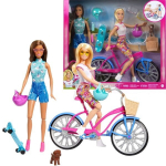 Lėlių rinkinys su dviračiu ir priedais Barbie