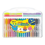 &Scaron;ilkinės kreidelės Amos Colorix Silky Twisters, 24 spalv.