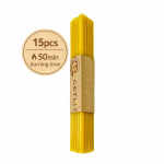 Plonos žvakės i&scaron; natūralaus bičių va&scaron;ko, 17 cm (15 vnt.)