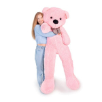 Pliu&scaron;inis me&scaron;kinas Makosas Pink Teddy, 180cm, rožinis