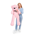 Pliu&scaron;inis me&scaron;kinas Makosas Teddy 120 cm, rožinis