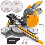 Medžio skersinio pjovimo staklės Powermat PM-UK-2400M, 2400W, 255 mm