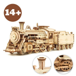 Dėlionė 3D medinis garo traukinys Livman ZY-173, 1:80 mastelis, 308 vnt.