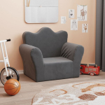 Vaiki&scaron;ka sofa, antracito spalvos, mink&scaron;tas pliu&scaron;as