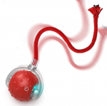 Interaktyvus i&scaron;manusis žaislas katėms kamuolys Haplix Smart Cat Ball Red, raudonas
