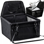 Automobilinis transportavimo kėdutė &scaron;unims arba katėms, 40x34 cm, juoda