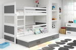Vaiki&scaron;ka lova BMS65P, 80x190 cm, balta/pilka
