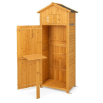 Costway sodo namelio įrangos spintelė, skirta naudoti lauke 75 x 50 x 180,5 cm natūrali