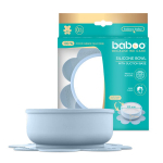 Silikoninis dubenėlis prilimpančiu dugnu Baboo Blue Haze, 6+ mėn., mėlyna