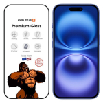 &bdquo;Evelatus Apple iPhone 16 Corning Gorilla Glass&ldquo; antistatinis 3D pilnas dėklas, 10 kartų tvirtesnis, juodas
