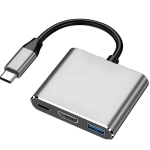 USB-C adapteris 3in1, HDMI, USB-A, USB-C
