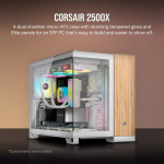 Kompiuterio dėžė - CORSAIR - CC-9011288-WW - 2500X - mATX - Kompiuterio dėžė - Balta/Bambukas