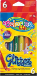 Flomasteriai su blizgučiais Colorino Kids, 6 spalvos