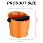 Accessories for coffee machines,Coffee Knock Box, Espresso Dump Bin, Coffee Bin, Espresso Knock Box Shock-Absorbent Durable Barista Style,orange