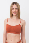 Besiūlė palaidinė su plonomis petne&scaron;ėlėmis CAMI TOP Giulia, spalva burnt sienna, L/XL