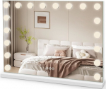 Veidrodis su 17 LED HOLLYWOOD-MIRROR-80X60CM-WHITE