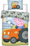 Peppa Pig George's Tractor vaiki&scaron;kas patalynės komplektas 100&times;135cm, 40&times;60 cm