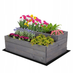 Impregnuota kaskadinė medinė daržovių lysvė, 36x90x60 cm + 28 dalių sodininko rinkinys