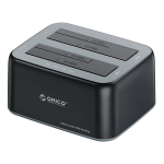 Orico prijungimo stotelė 2,5" / 3,5" HDD / SSD, 5Gbps, USB-A į USB-B su klonavimo funkcija (juoda)