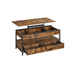 Kavo staliukas 100x50x(48-63)cm, Kohvilaud, elutoalaud, 50 x 100 cm, vintage pruun