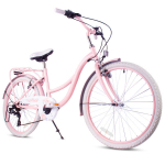 Dviratis 24 coliai mergaitėms miesto, su Shimano 7 pavaromis, Flower Bike, rožinės spalvos, Sun Baby