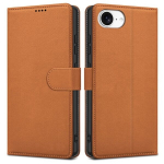 Dėklas Fancy Wallet Samsung A556 A55 5G rudas