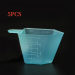 Plastikinis matavimo puodelis 250 ml / 8 oz, 5vnt mėlynos spalvos