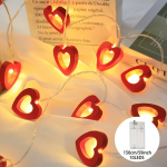 &Scaron;irdies LED girlianda vakarėliams, 1,5 m / 4,92 pėdos