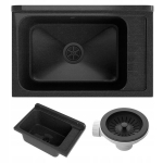 Kriauklė ūkinė kriauklė Granitan Monza juoda