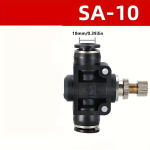 Pneumatinis droselio vožtuvo jungtis su greita jungtimi, SA10 mm / 0,394 colio