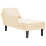 Poilsio sofa su pagalvės kreminiu velveto audinys
