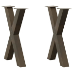 Valgomojo stalo kojelės, x formos, 2 vnt., 60x(72-73)cm plienas